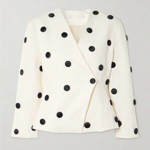 In Search Of: Destree Aloise Polka Dot Blazer - White or Black / XS or S